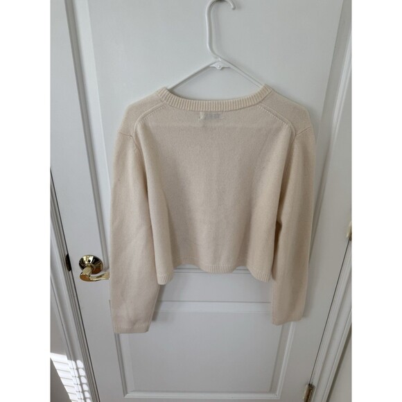 Aritzia Relaxed Crew Cashmere Cardigan Winter White Large - Picture 8 of 9